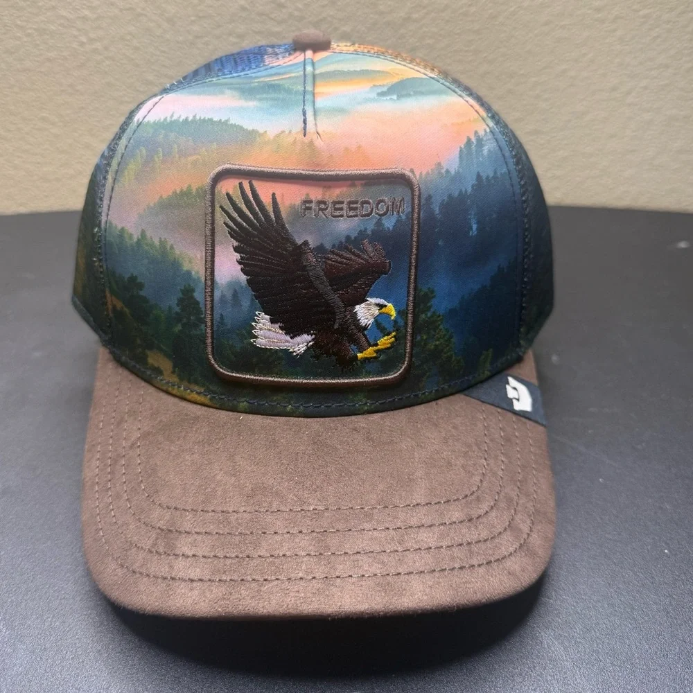 Goorin Bros. Freedom Eagle Scenic Trucker Hat – Brown – NWT
